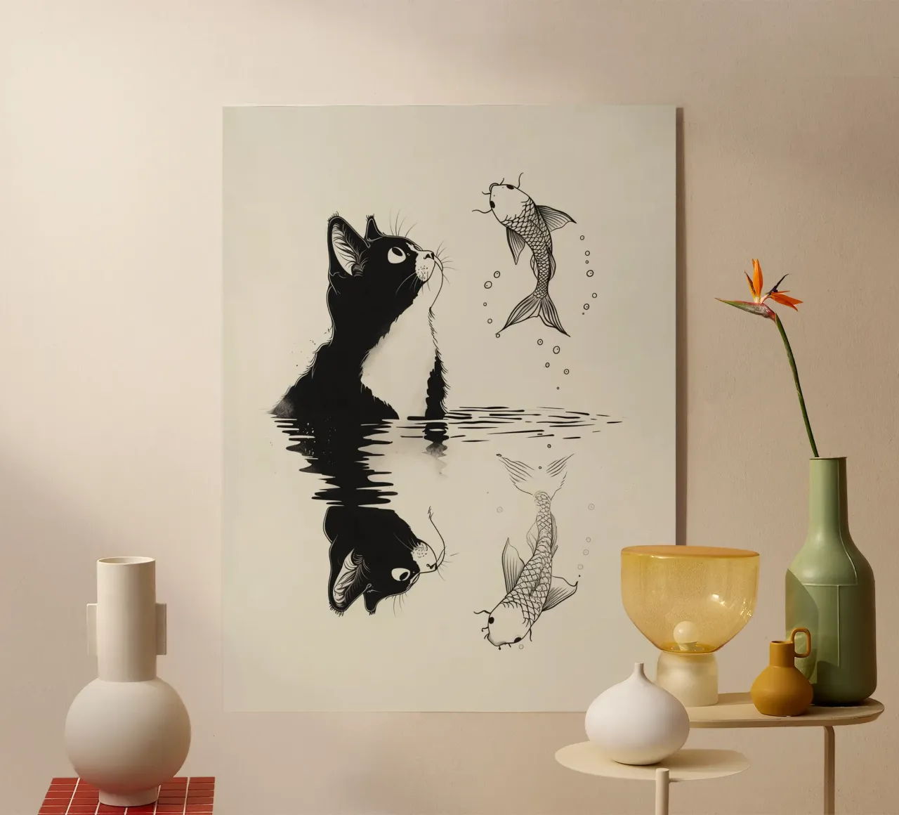 Cat and fish plexiglass da 2toastdesign