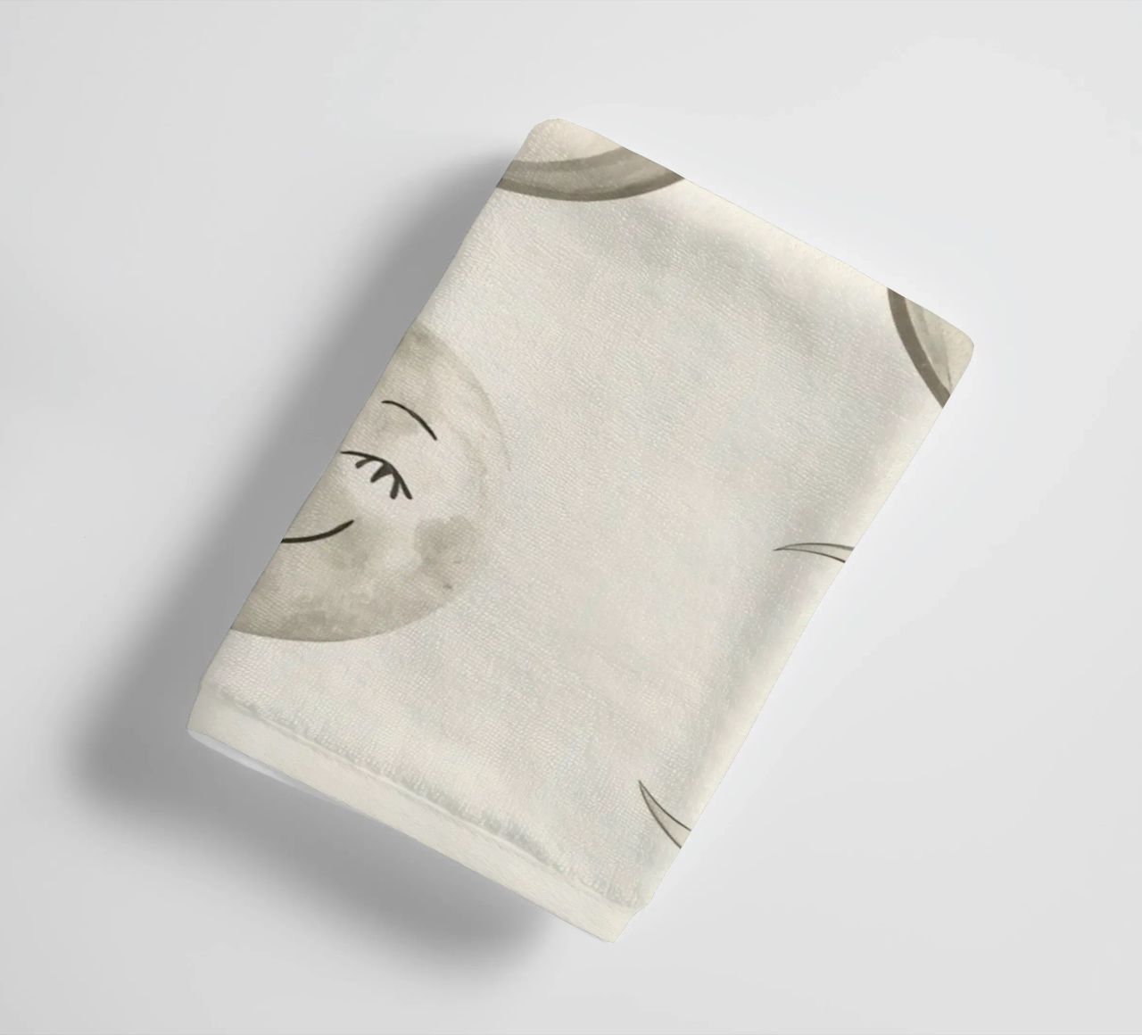 Smiling Moon Faces in Different Phases with Various faces towel by DesignDoodle