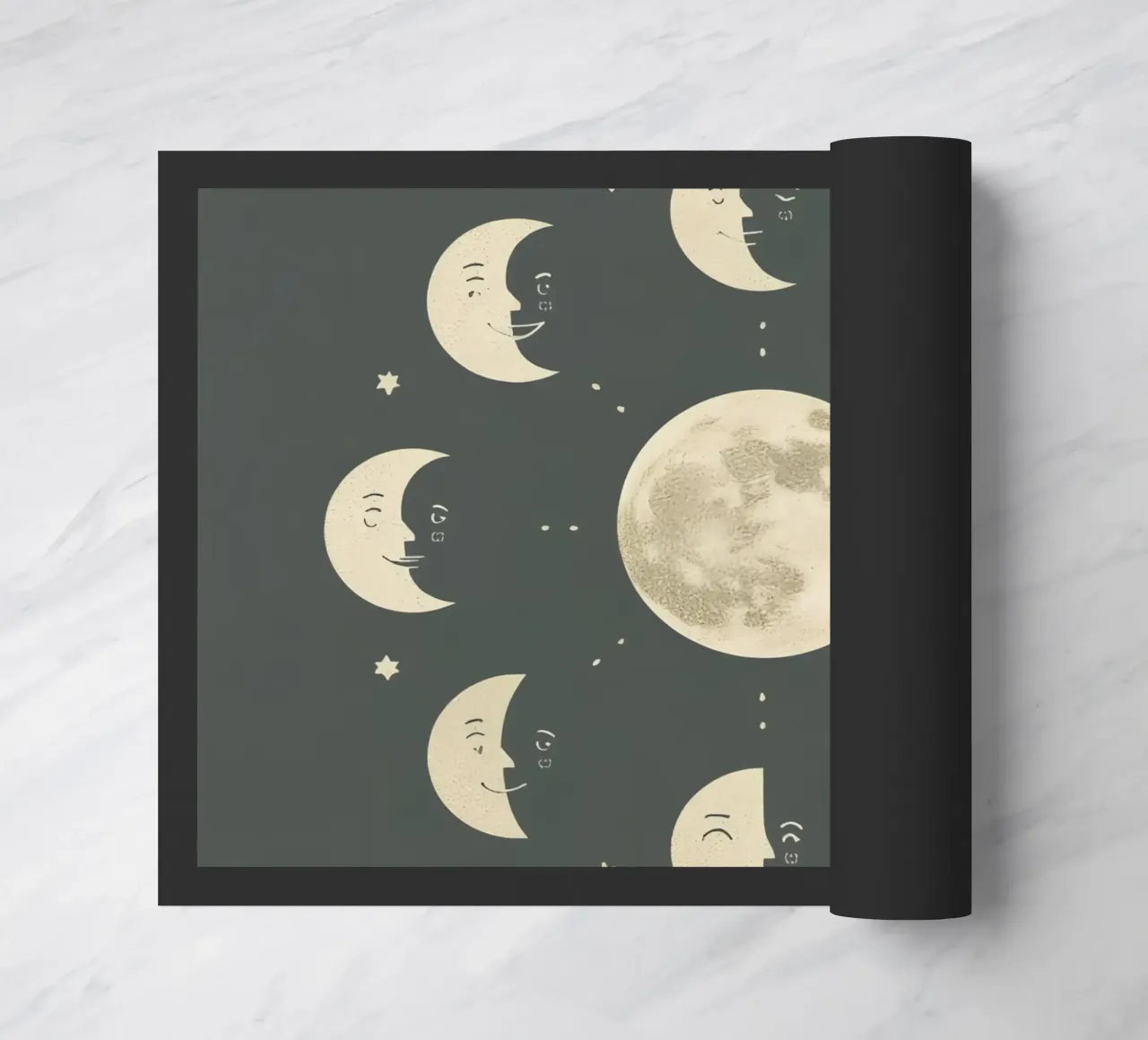 Moon faces shows full moon at center zerbino da DesignDoodle
