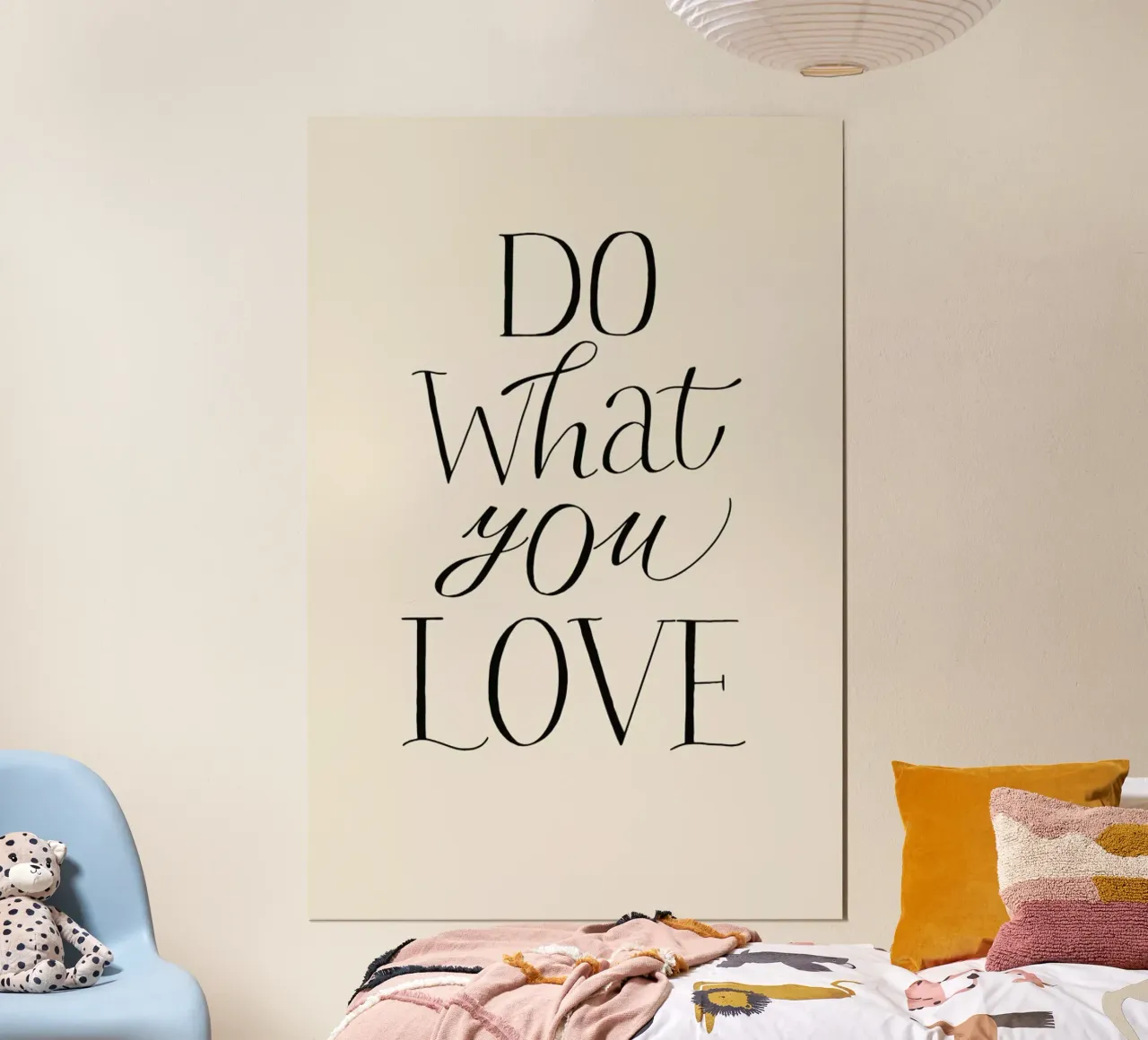 Do What You Love poster con telaio in legno da Graphite