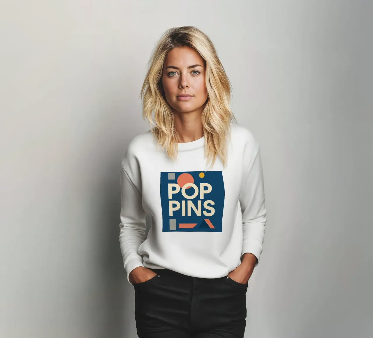 POP PINS - Tipografia felice e forme giocose felpa da Art Typo Essentiel