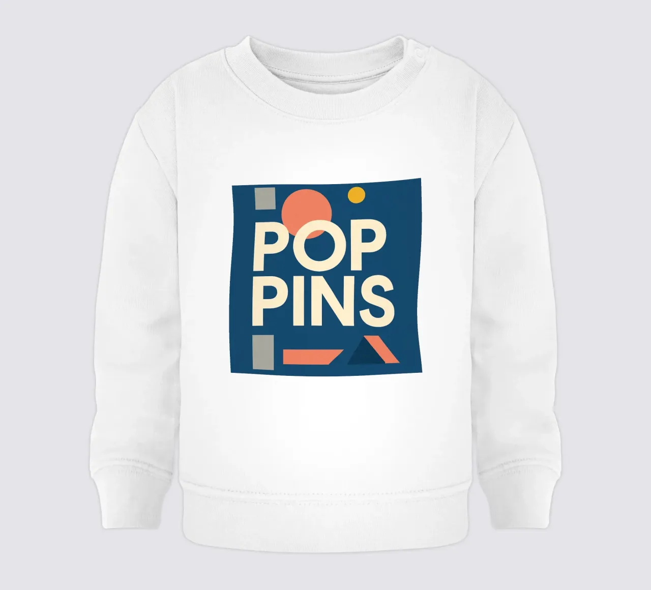 POP PINS - Tipografia felice e forme giocose felpa neonato da Art Typo Essentiel