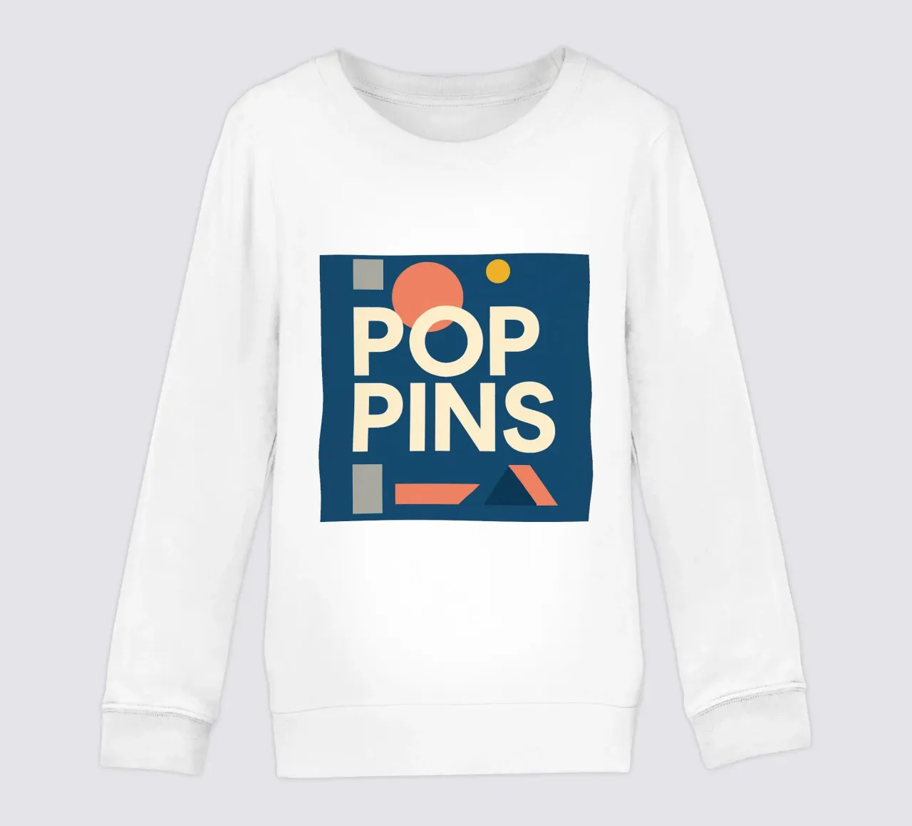 POP PINS - Tipografia felice e forme giocose felpa bambino da Art Typo Essentiel