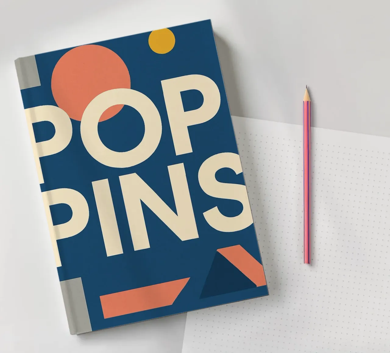 POP PINS - Happy fonts and playful shapes notebook by Art Typo Essentiel