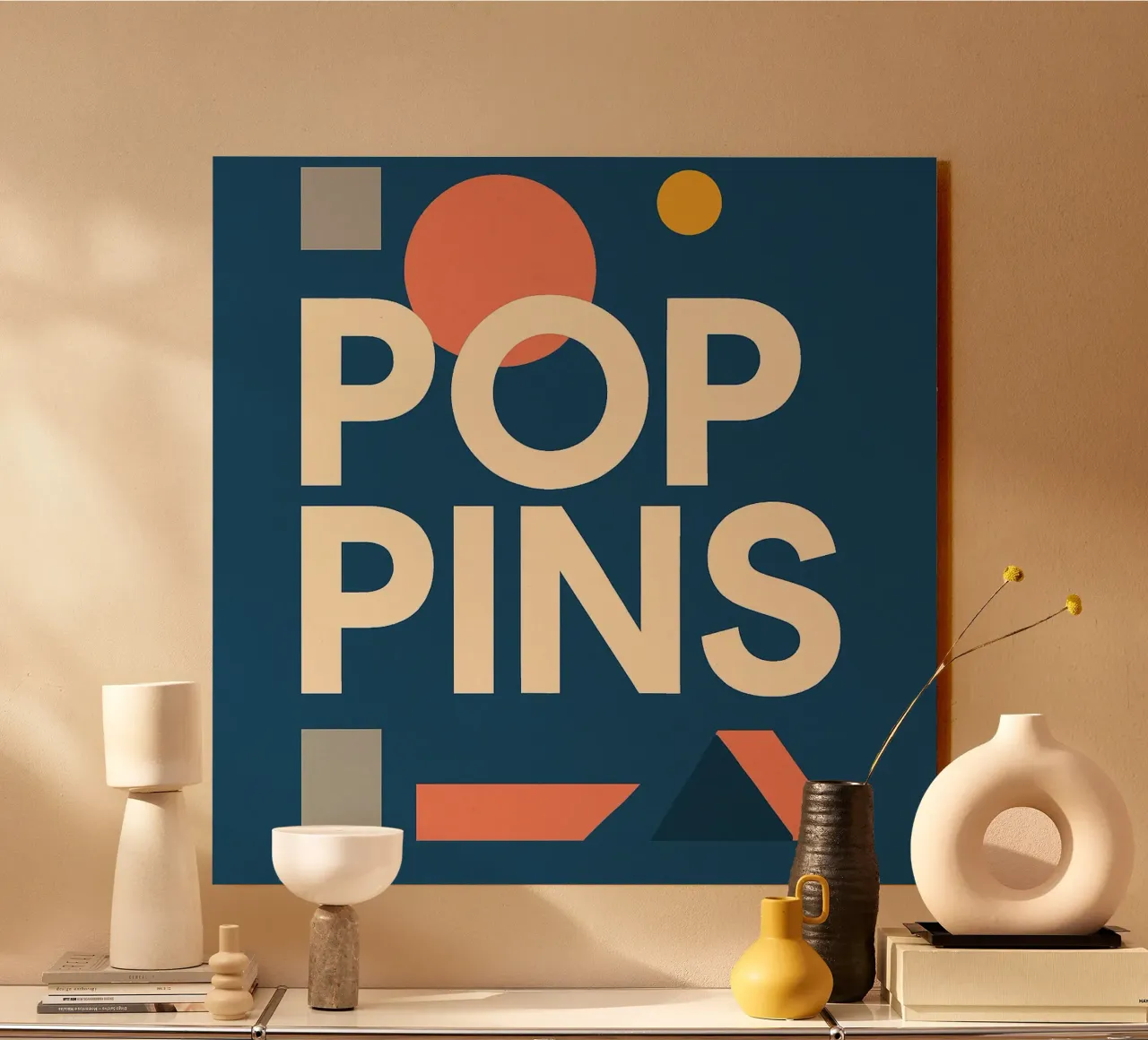 POP PINS - Fuentes alegres y formas divertidas metacrilato de Art Typo Essentiel