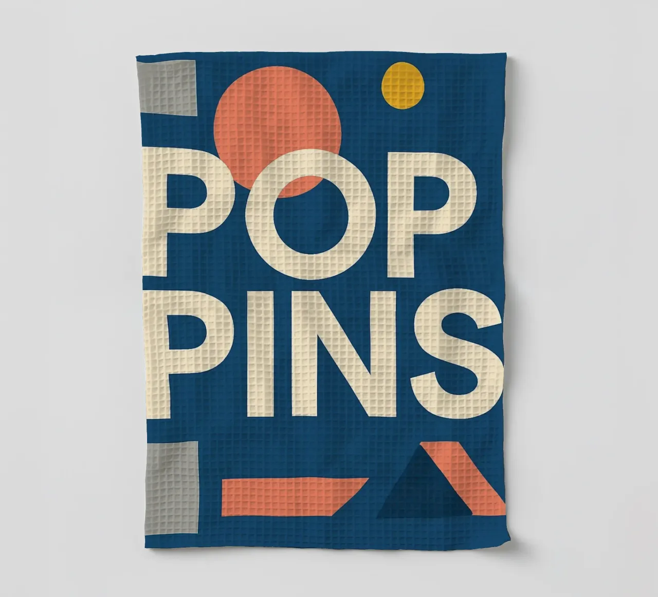 POP PINS – Typo joyeuse et formes ludiques torchon de Art Typo Essentiel