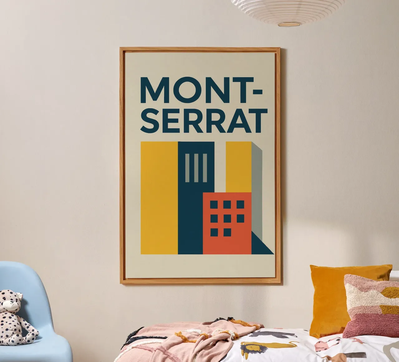 MONTSERRAT - Stadtplanung in Typografie Alu-Dibond von Art Typo Essentiel