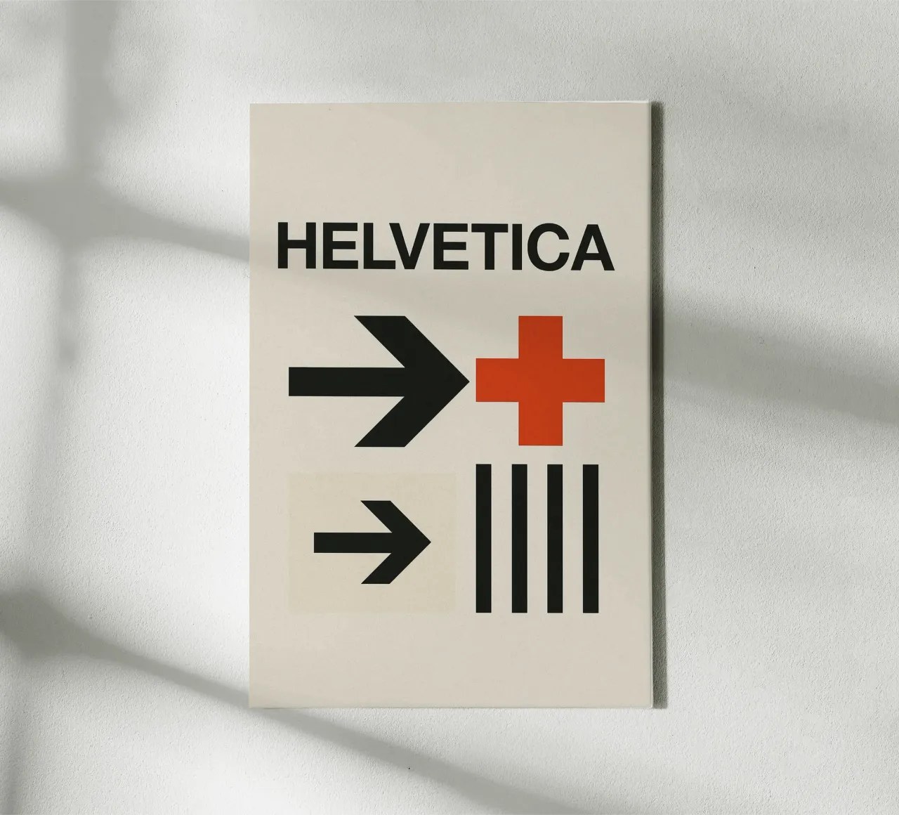 HELVETICA - The power of minimalism canvas with Floater frame by Art Typo Essentiel