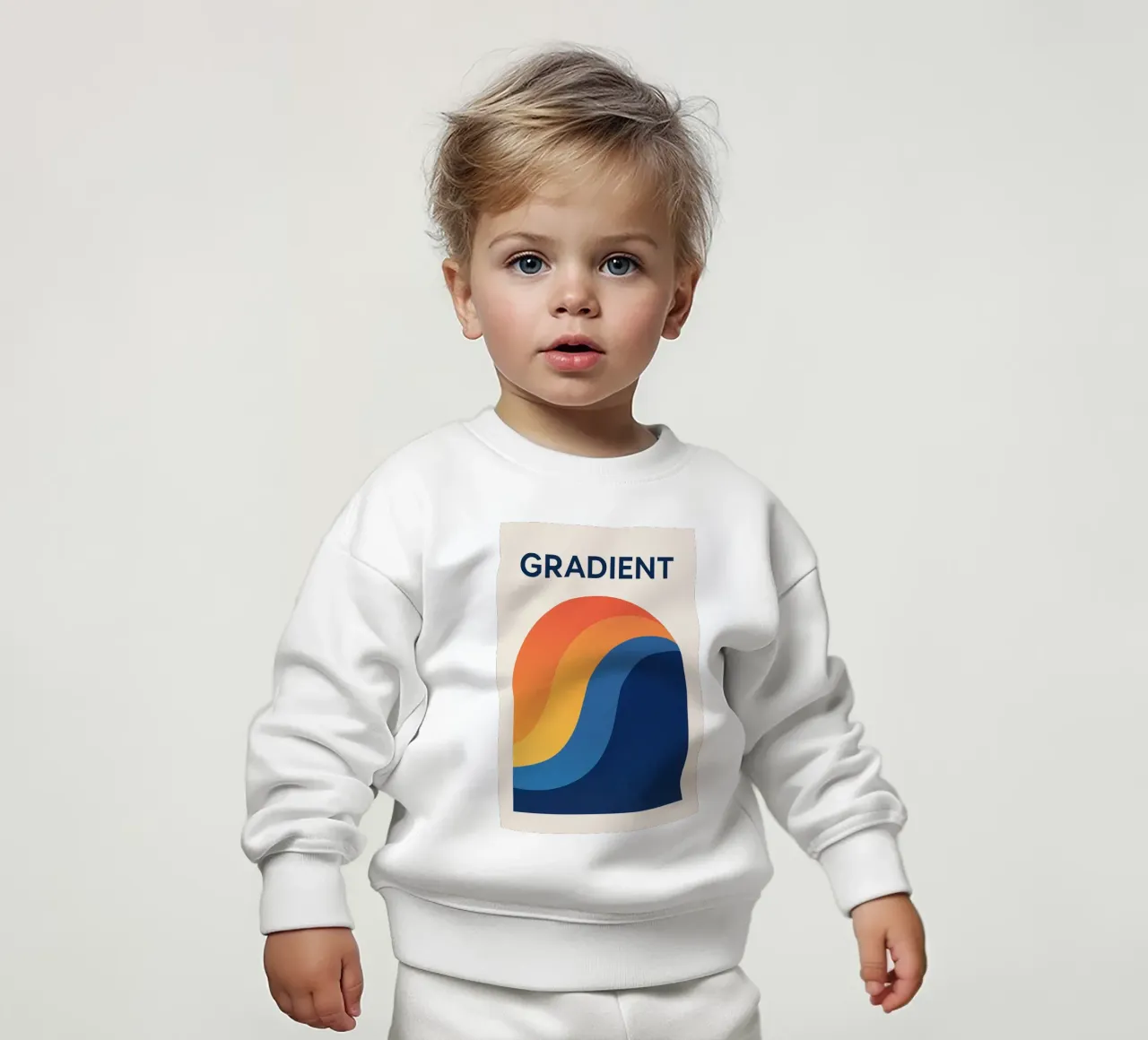 GRADIENTE - Armonia in gradazione felpa neonato da Art Typo Essentiel