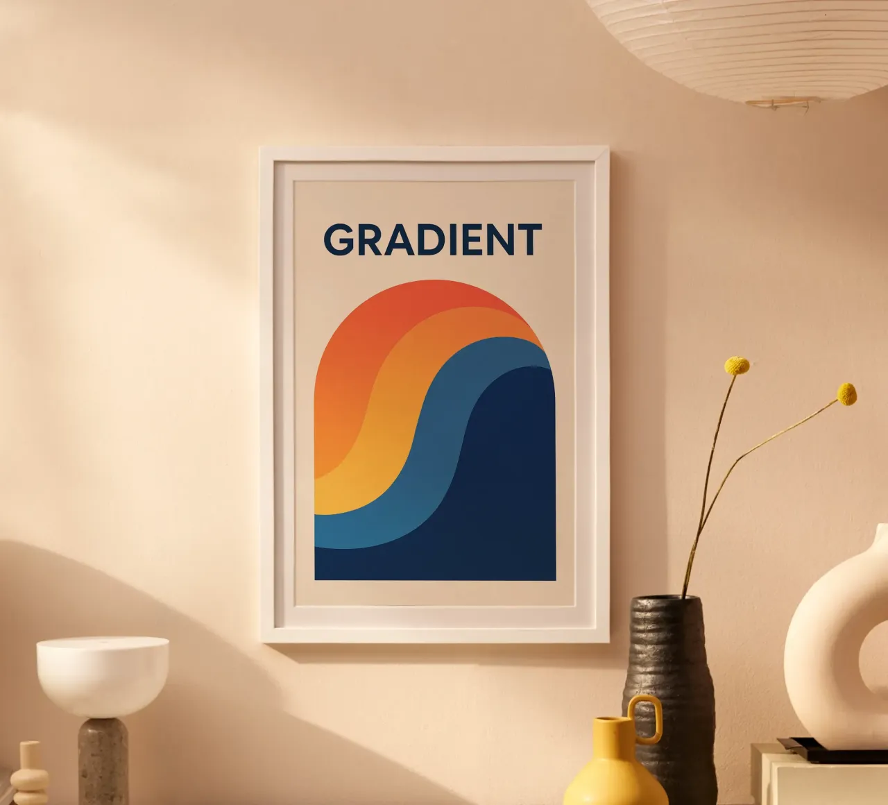 GRADIENTE - Armonia in gradazione poster con telaio in alluminio da Art Typo Essentiel