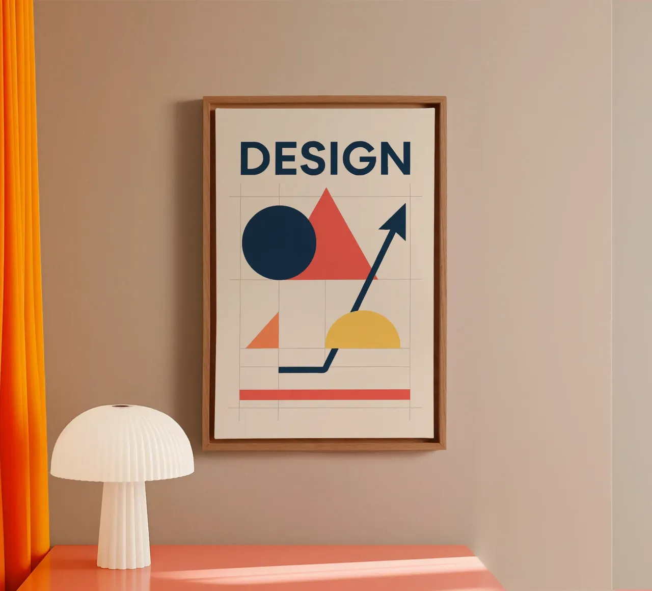 DESIGN - The art of meaning and form canvas with Floater frame by Art Typo Essentiel