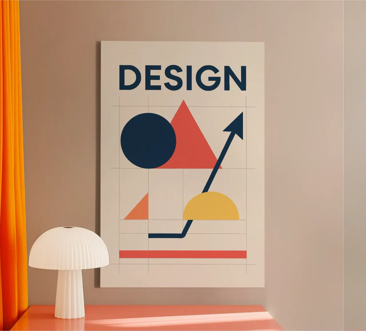 DESIGN - The art of meaning and form canvas with Floater frame by Art Typo Essentiel