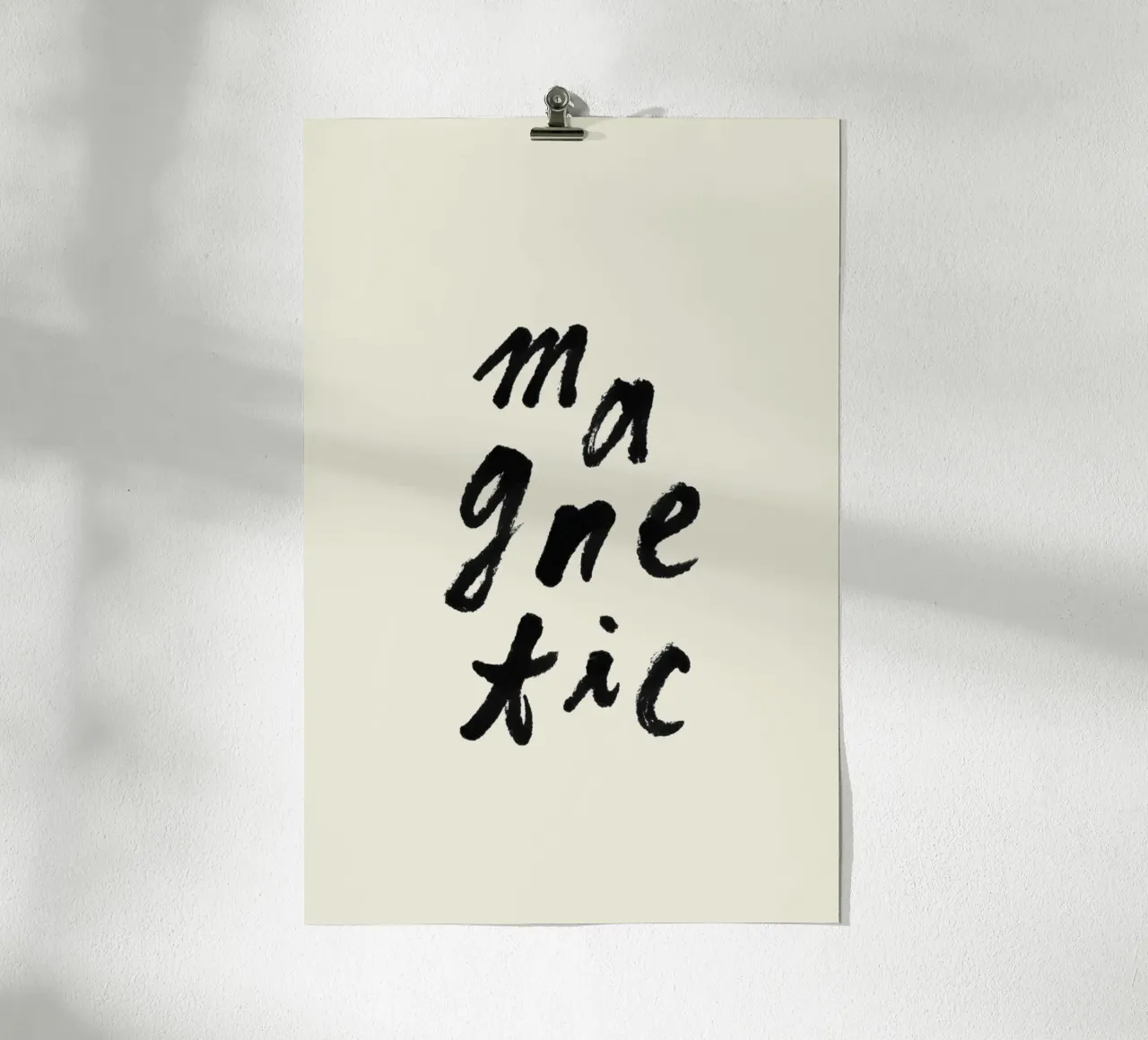 Magnetic - Typography poster with aluminum frame by intemporalis