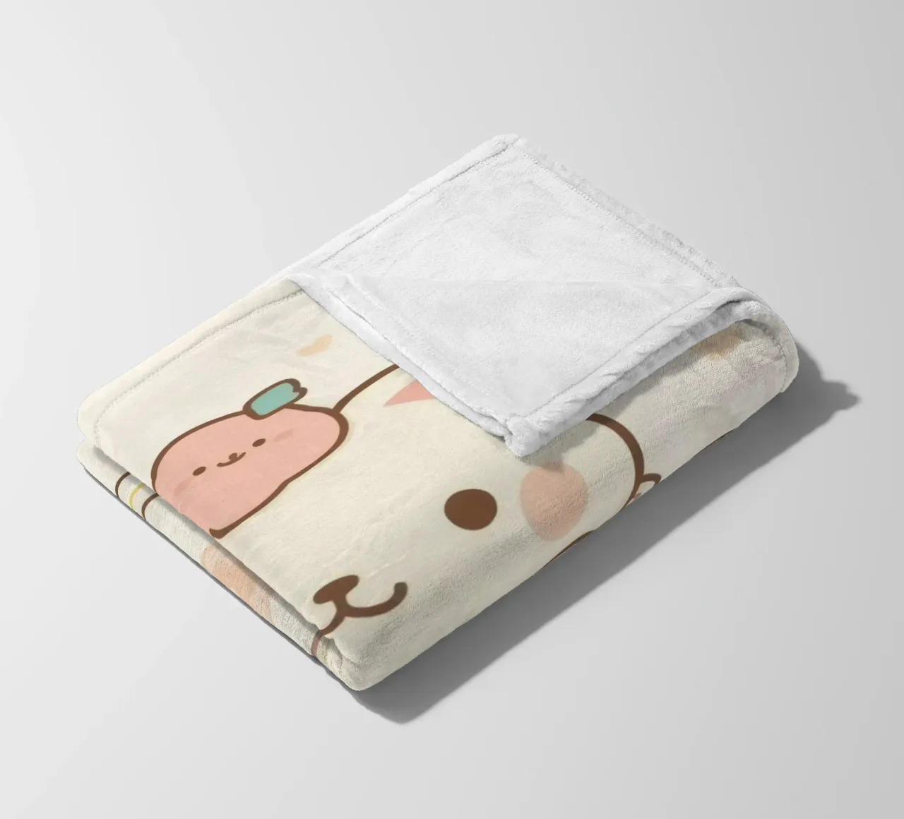 Niedliche weiße Autositzchen in einer geblümten Teetasse Fleecedecke von DesignDoodle