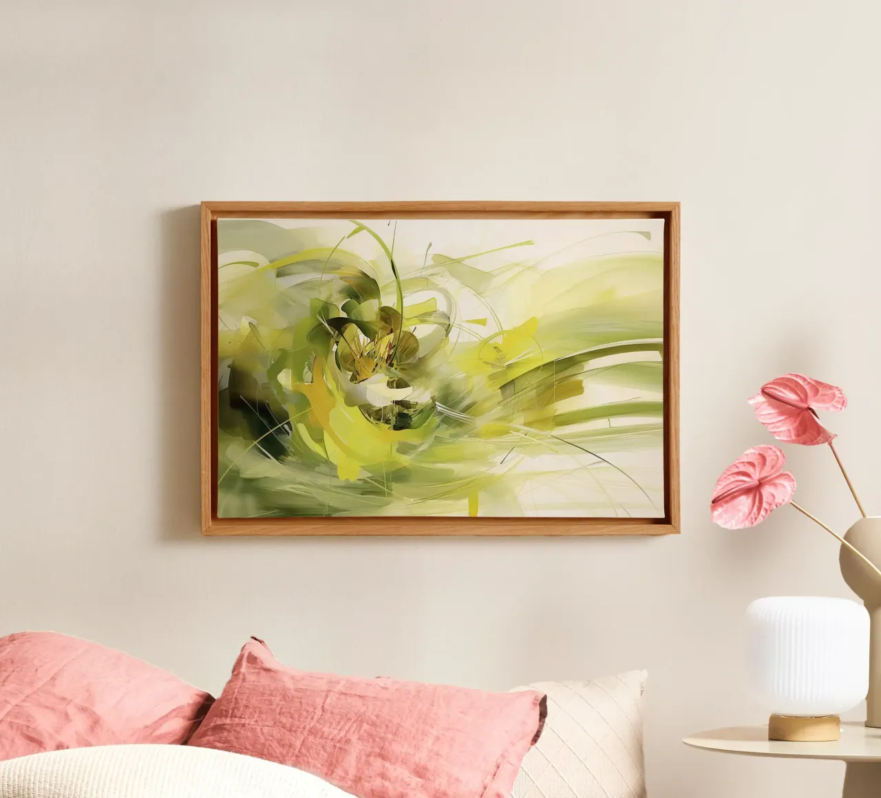 Muurkunst van Imagine canvas met Baklijst van Imagine