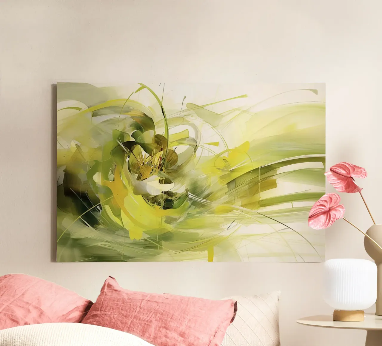 Muurkunst van Imagine canvas met Baklijst van Imagine
