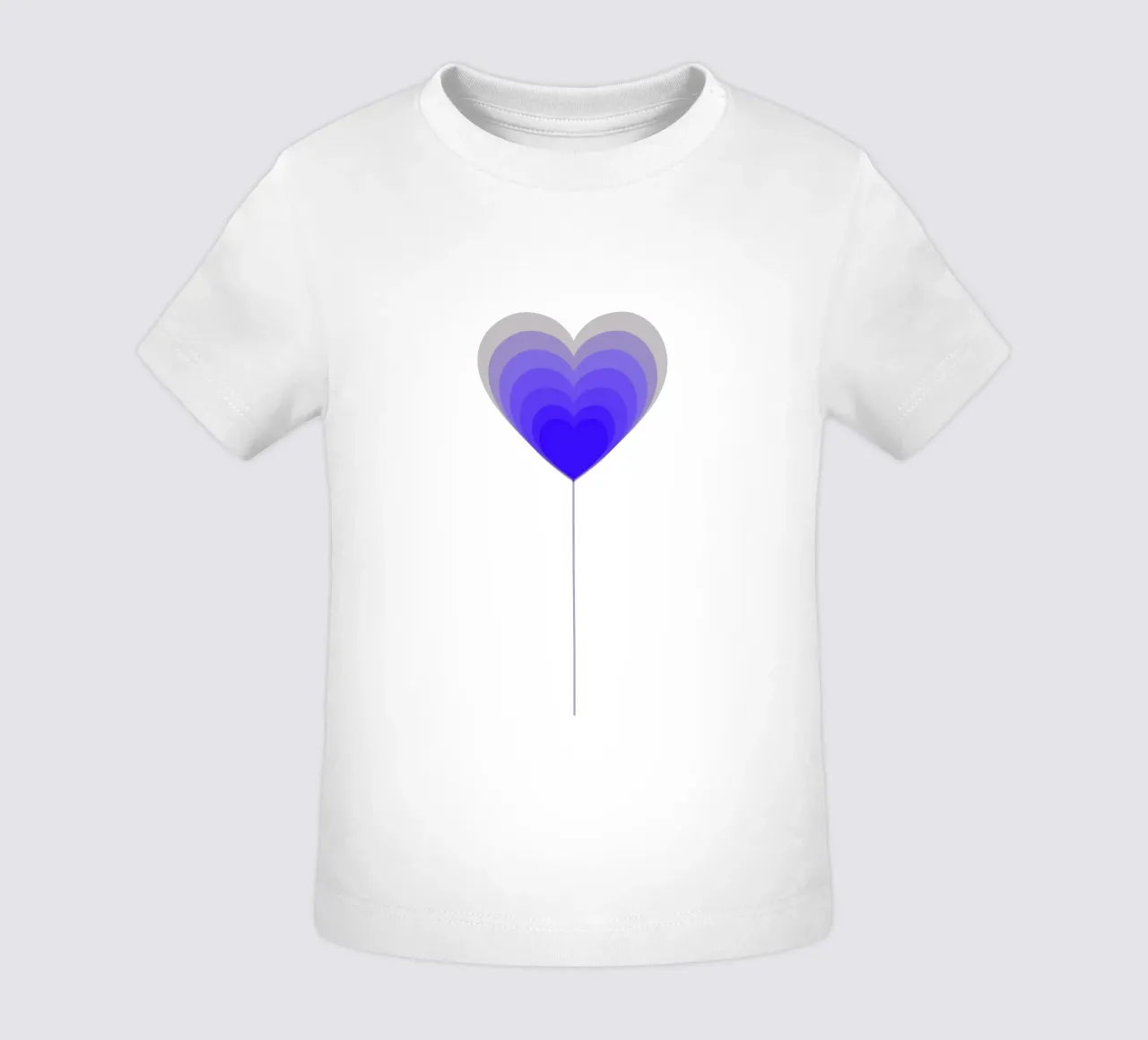 Design fiore cuore - fiore lecca-lecca viola, minimalista maglietta neonato da Lilou Art