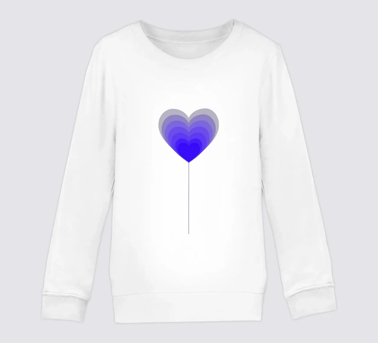 Design fiore cuore - fiore lecca-lecca viola, minimalista felpa bambino da Lilou Art