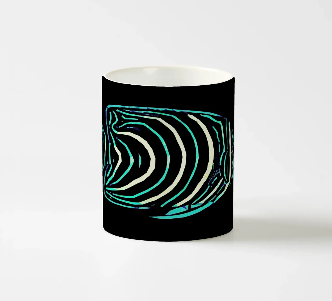 Pomacanthus semicirculatus tazza in ceramica da Matěj Kašpar Jirásek