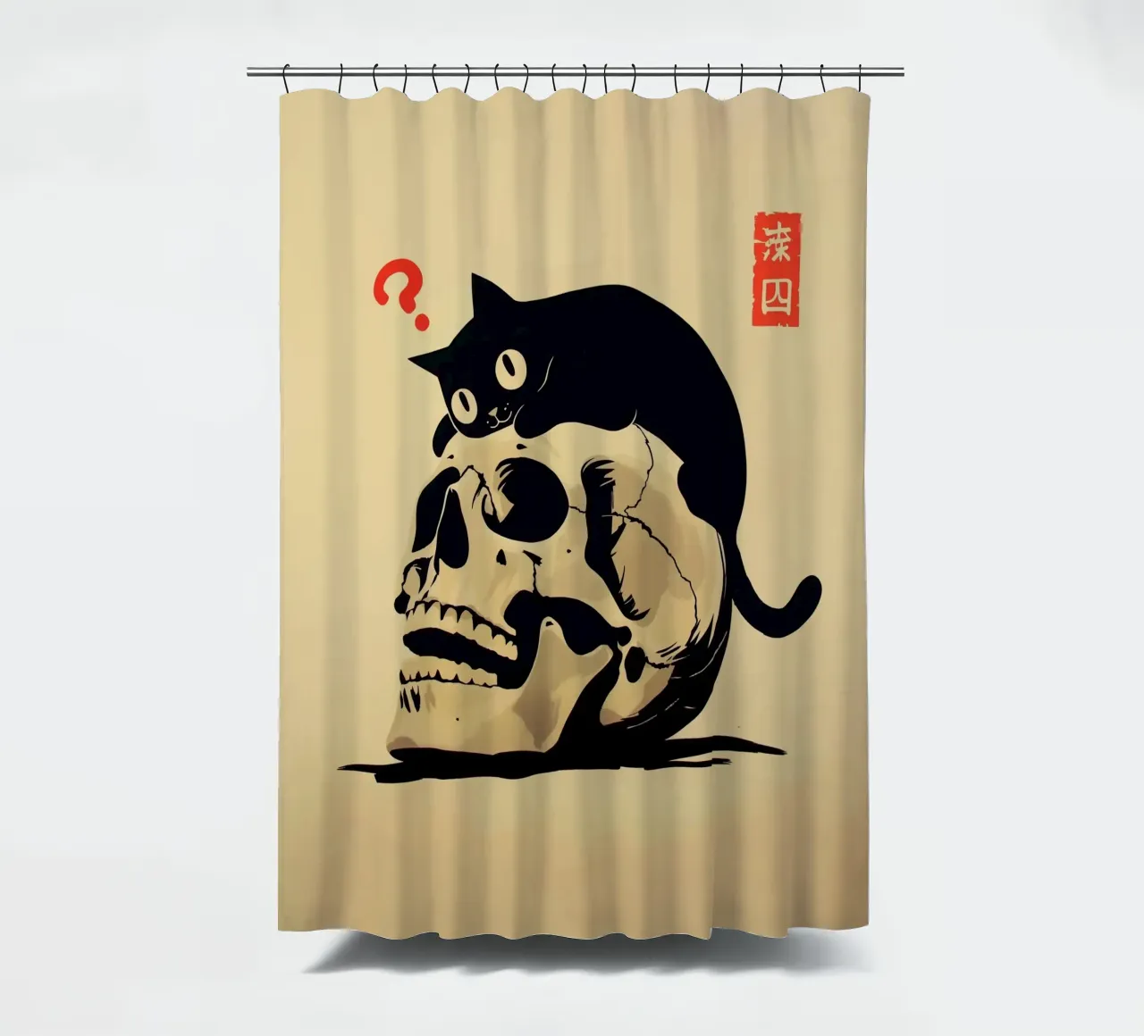 To meow or not to meow tenda da doccia da 2toastdesign