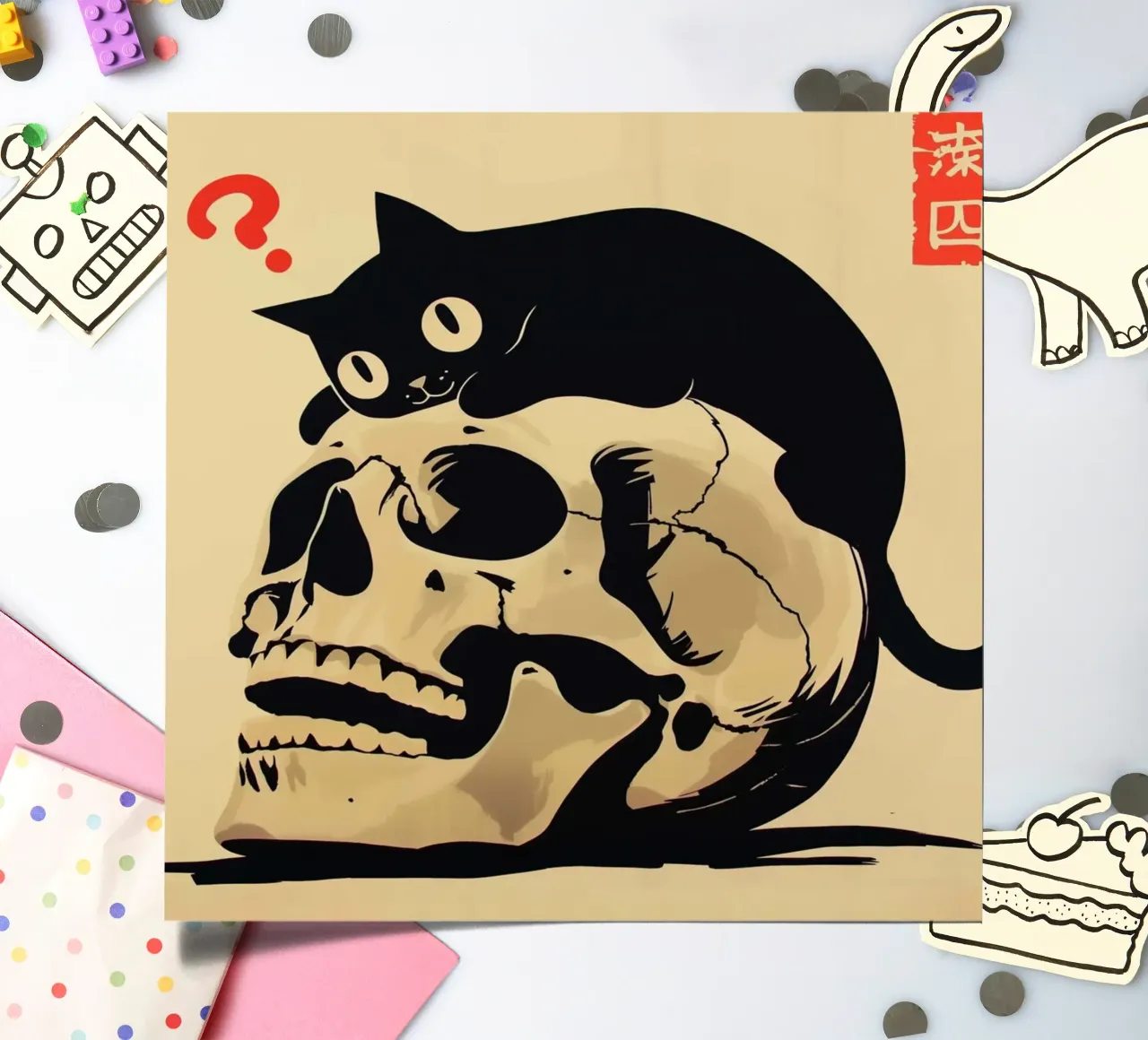 To meow or not to meow foglio adesivo da 2toastdesign