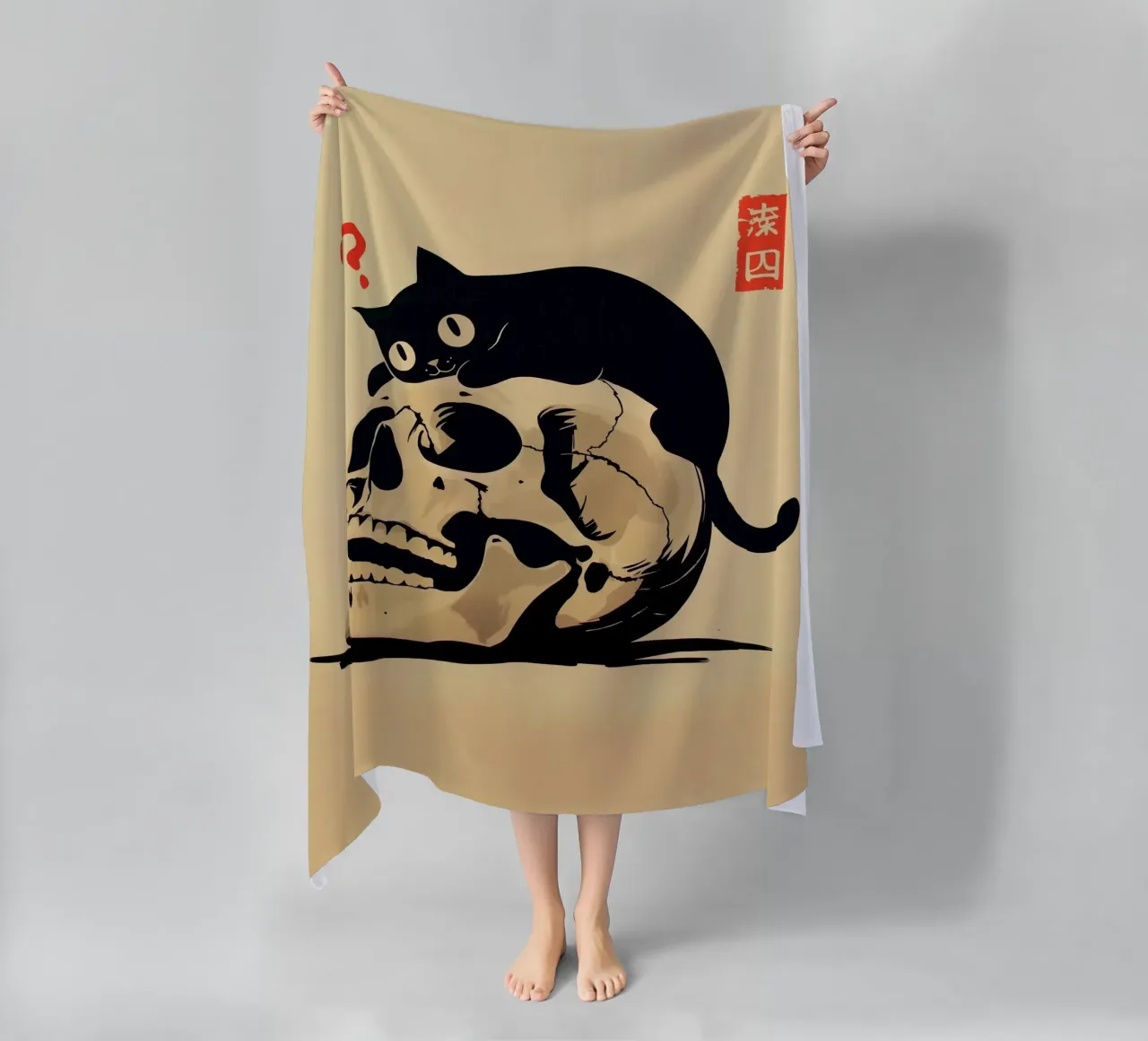 To meow or not to meow telo mare da 2toastdesign