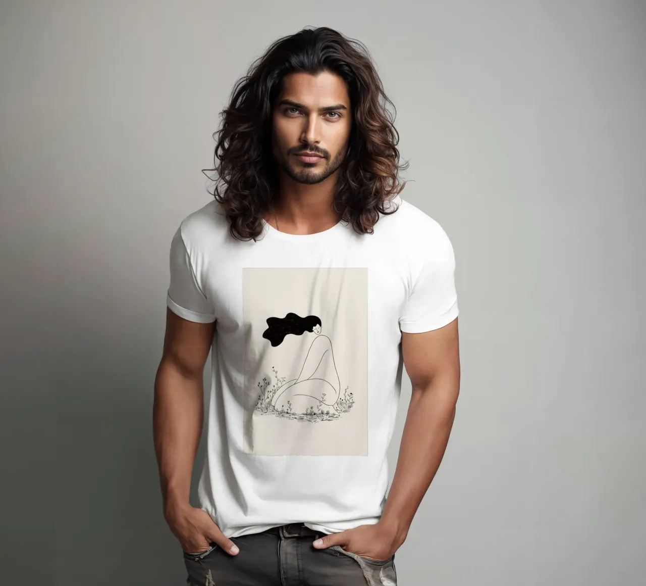 At One with Nature t-shirt da Graphite