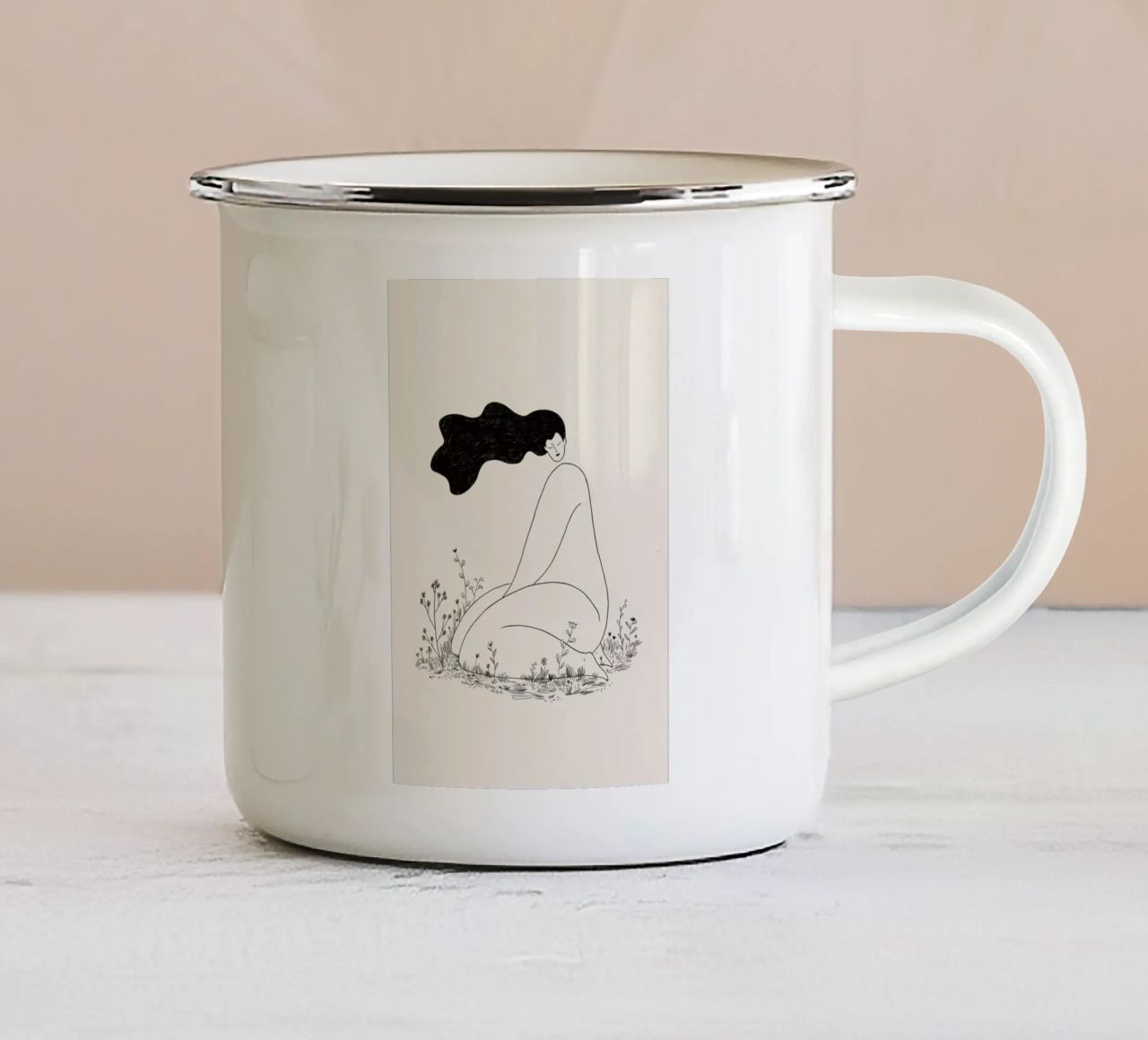 At One with Nature tazza in smalto da Graphite