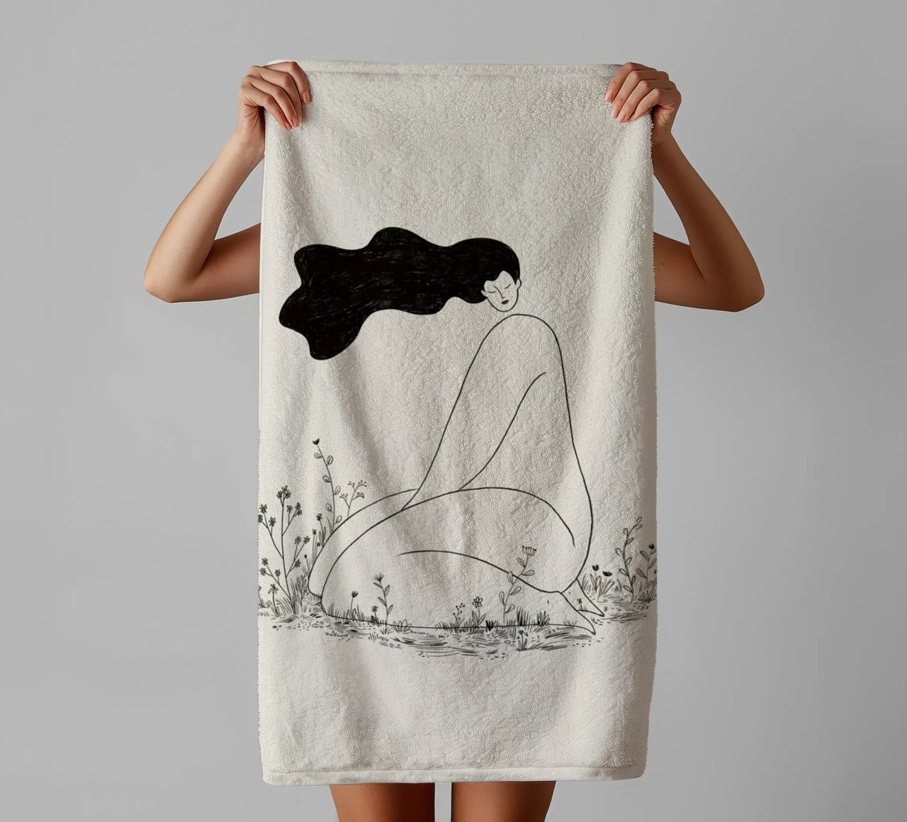 At One with Nature towel by Graphite