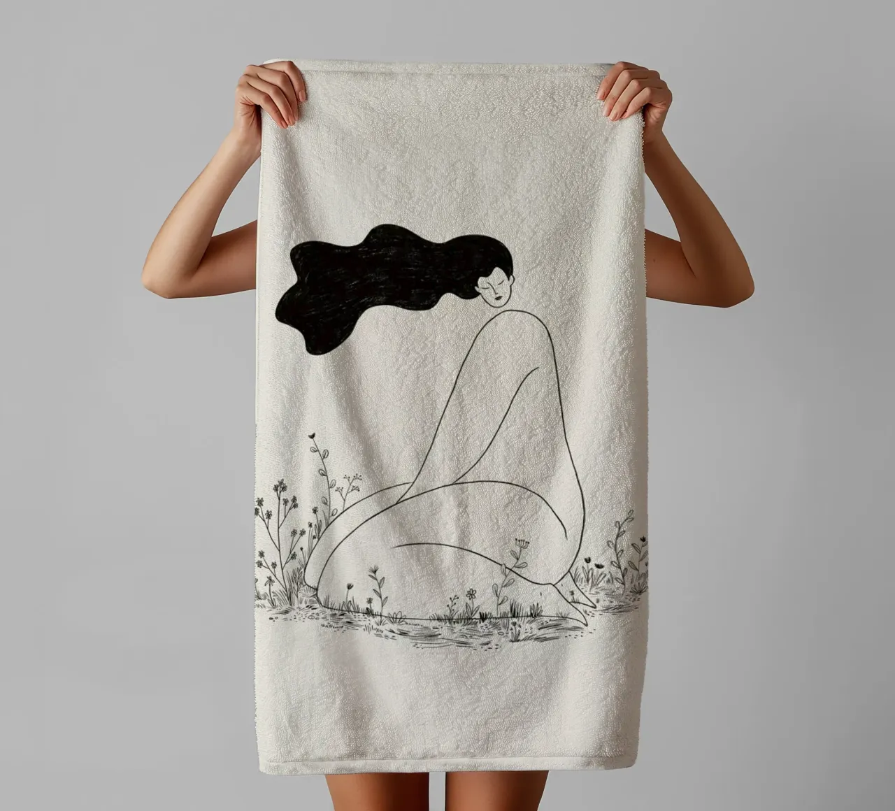 At One with Nature towel by Graphite