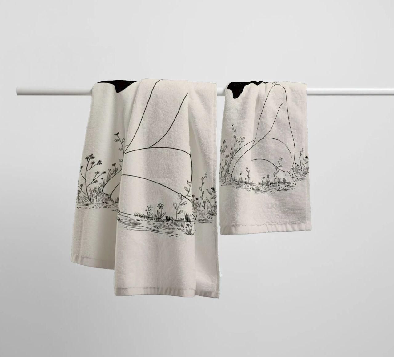 At One with Nature towel by Graphite