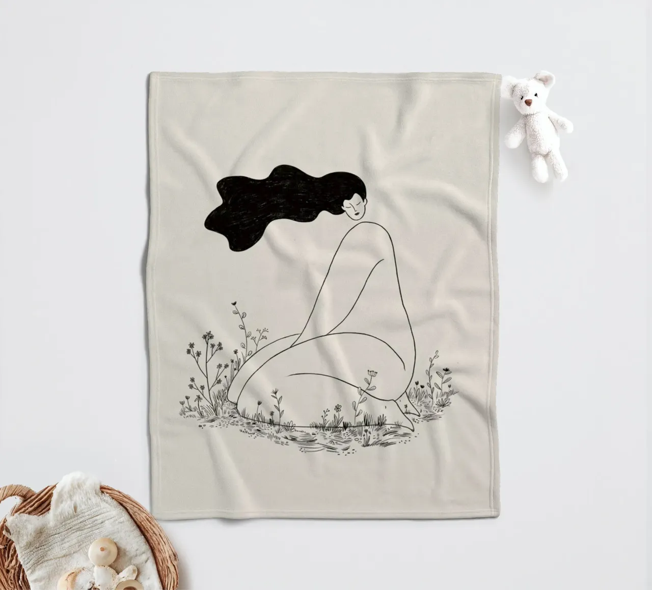 At One with Nature coperta in pile da Graphite