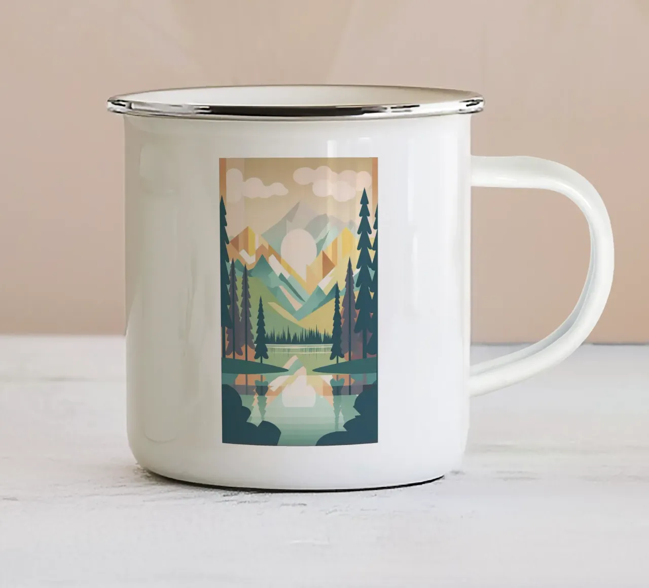 Arte da parete di Imagine tazza in smalto da Imagine