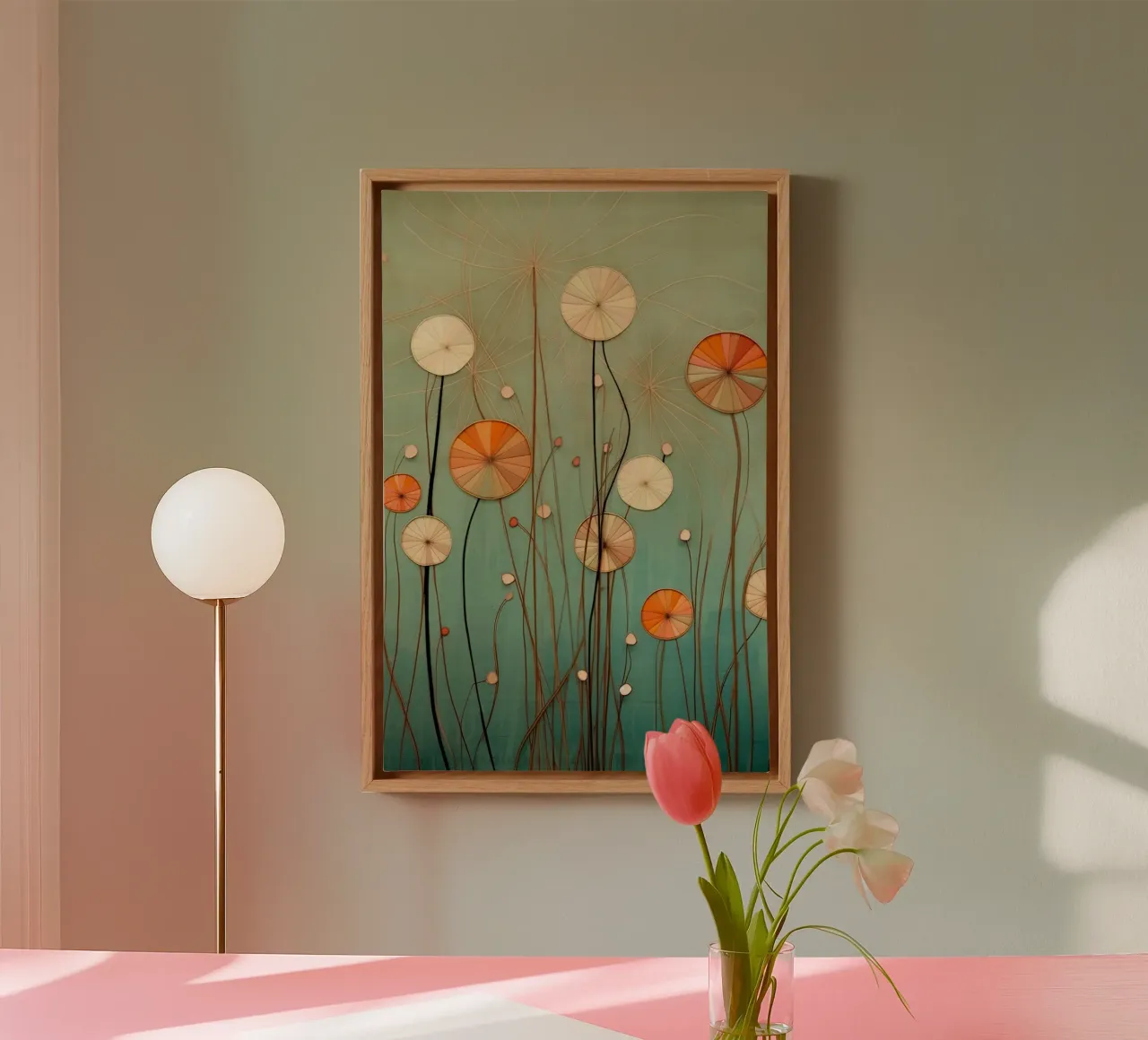 Muurkunst van Imagine canvas met Baklijst van Imagine