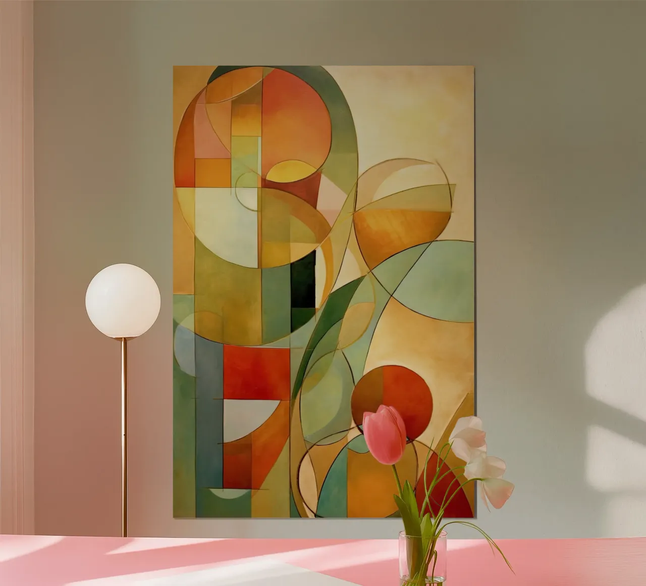 Muurkunst van Imagine poster met houten frame van Imagine