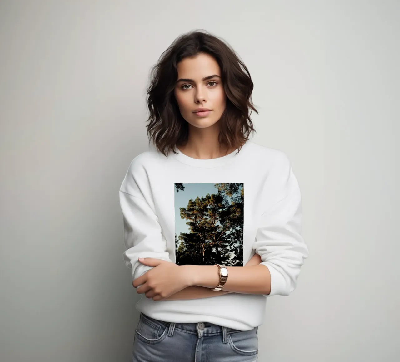 Trees And Warm Light sweatshirt van Sebastian Hilgetag