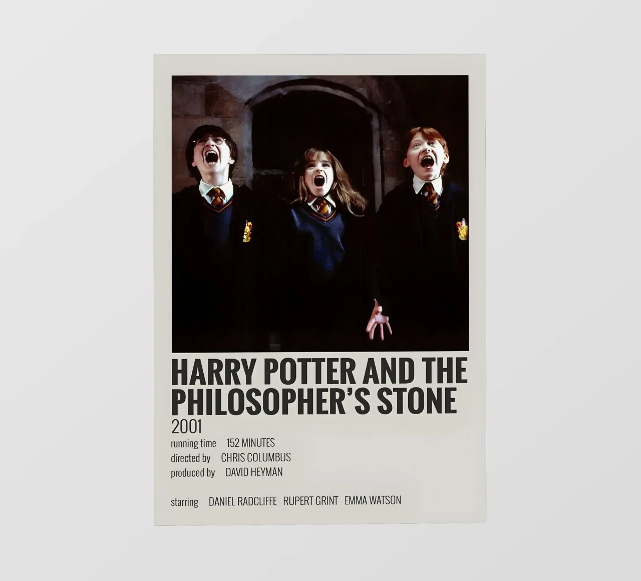 HARRY POTTER AND THE PHILOSOPHER'S STONE 2001 pellicola backlit da MVFminimalist
