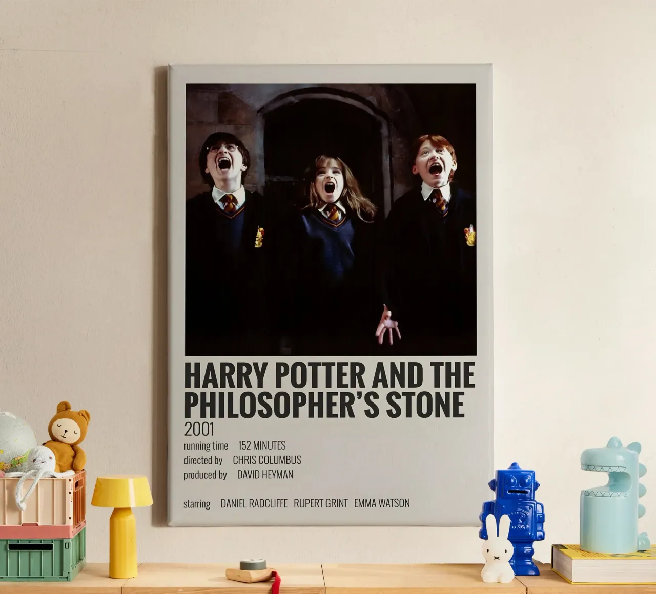 HARRY POTTER AND THE PHILOSOPHER'S STONE 2001 tela con Cornice a cassetta da MVFminimalist