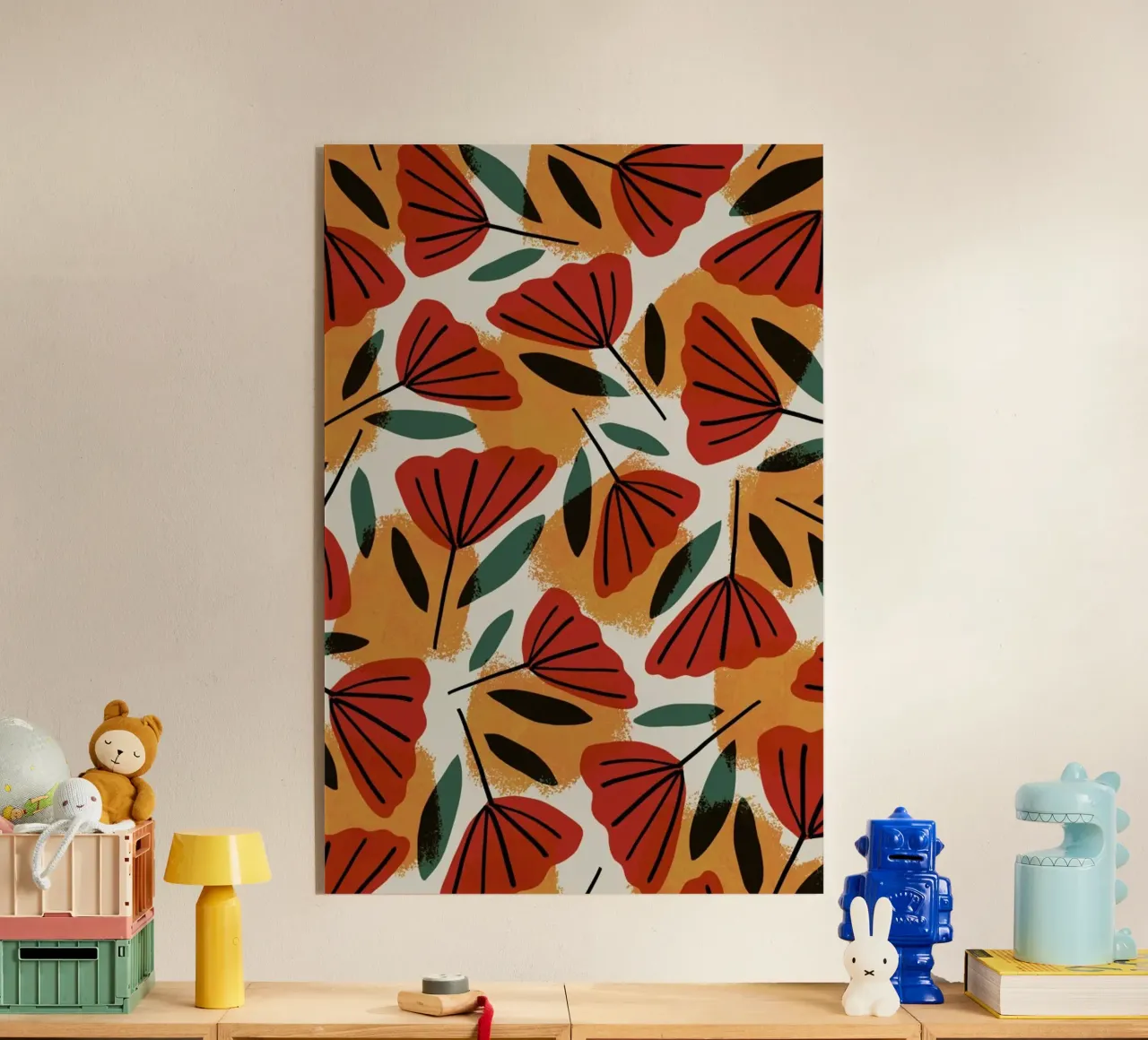 Orange Tulips Pattern plexiglass da treechild