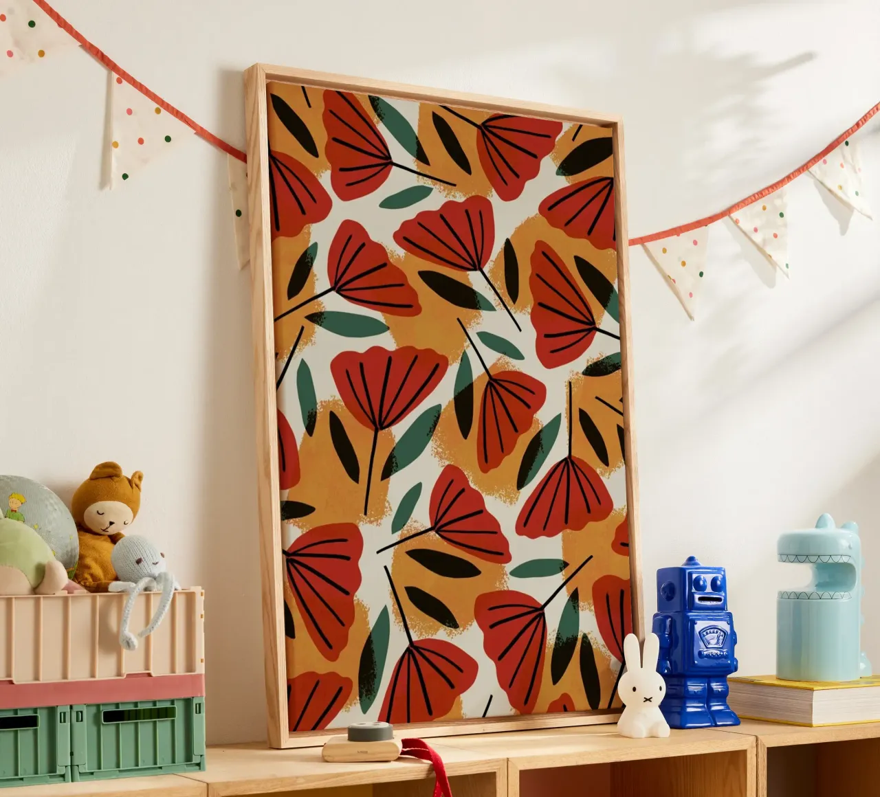 Orange Tulips Pattern tela da treechild
