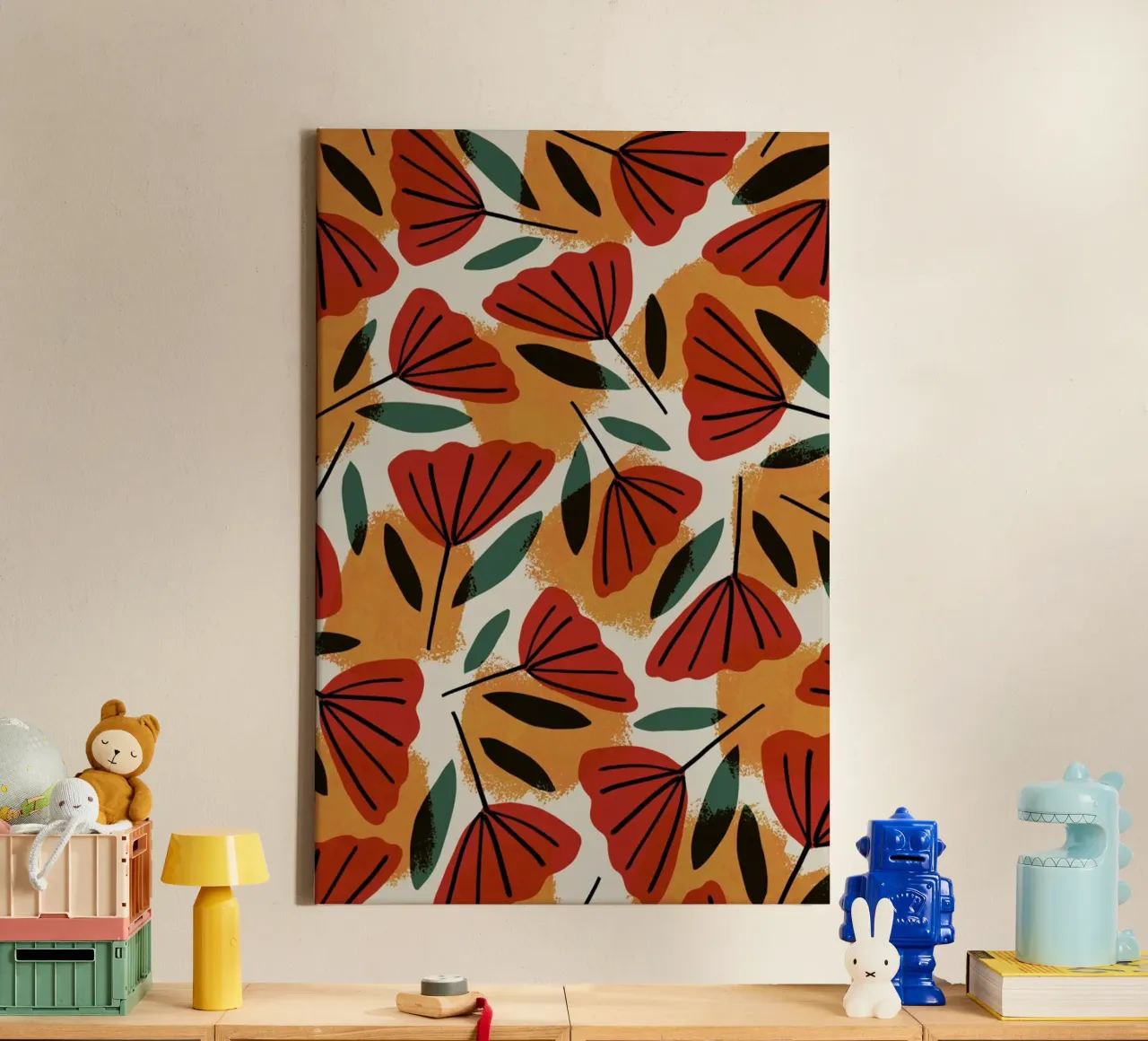 Orange Tulips Pattern tela da treechild