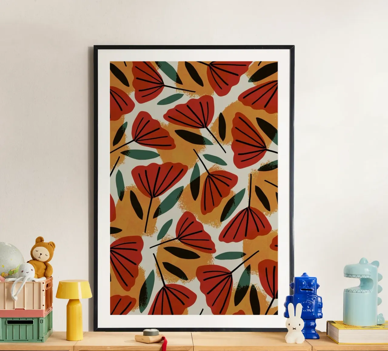 Orange Tulips Pattern poster da treechild