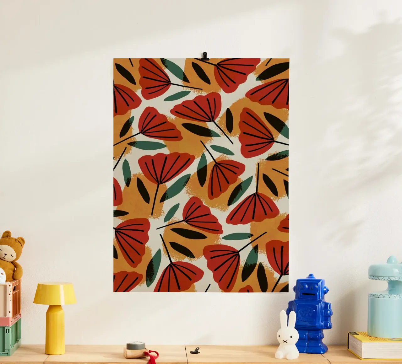 Orange Tulips Pattern carta hahnemühle da treechild