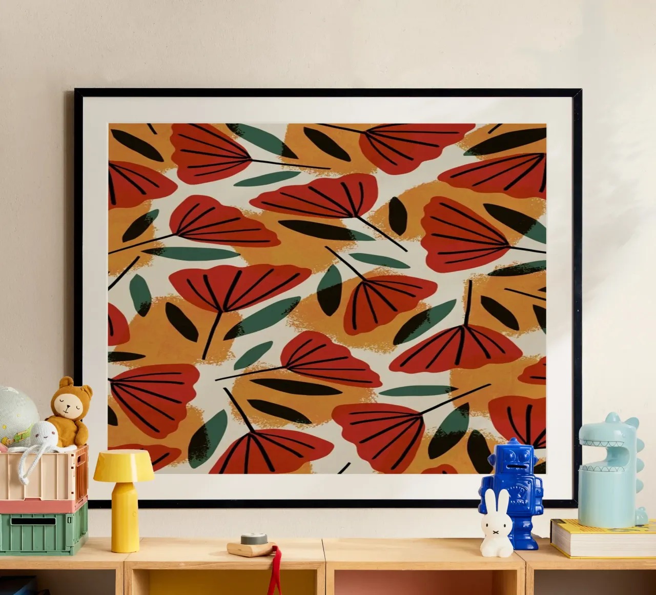Orange Tulips Pattern poster da treechild