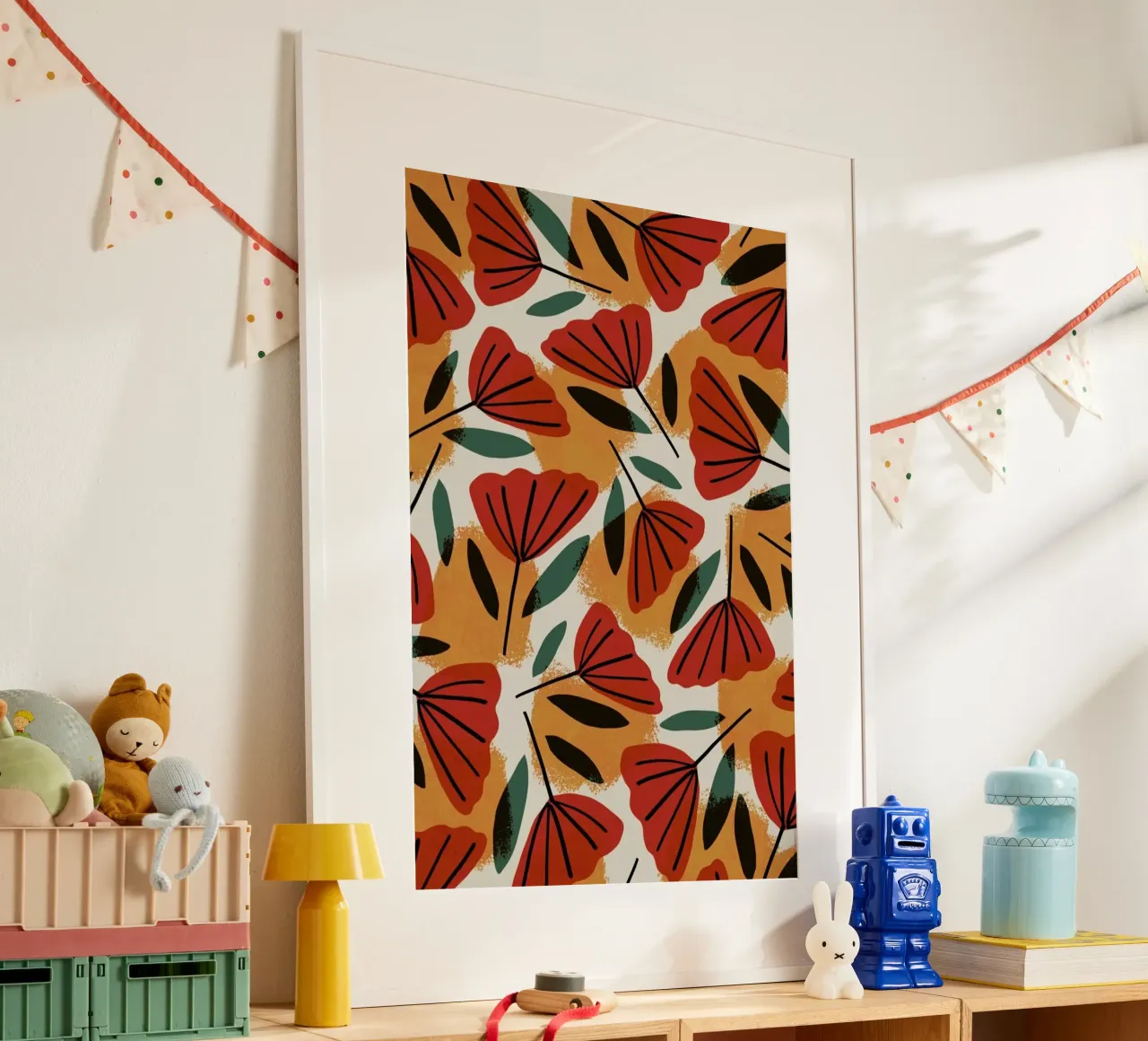 Orange Tulips Pattern poster da treechild
