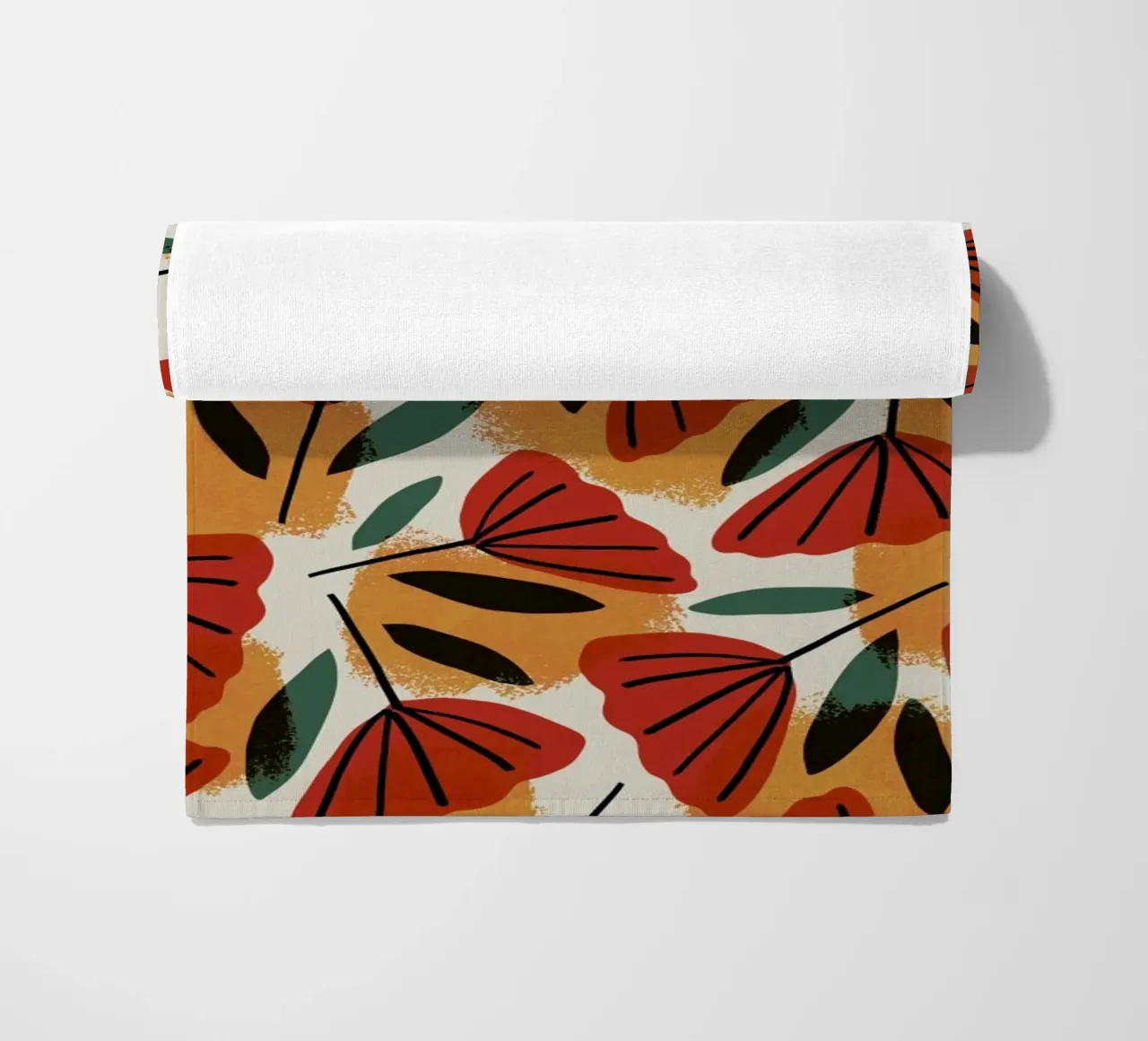 Orange Tulips Pattern telo mare da treechild