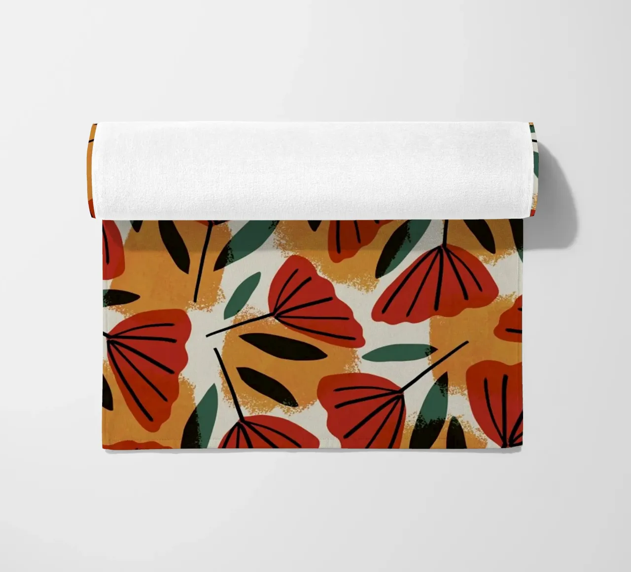 Orange Tulips Pattern telo mare da treechild