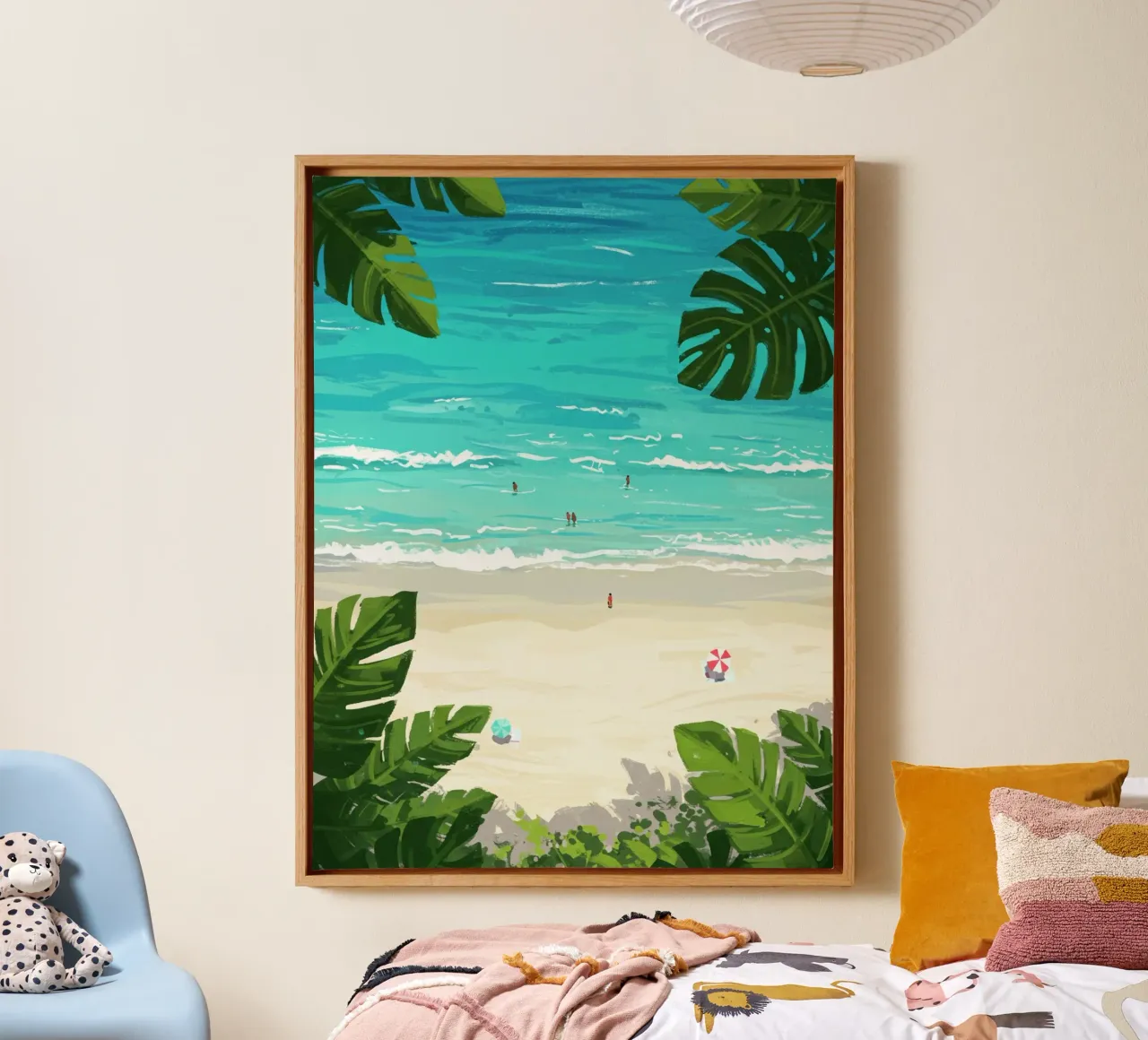 The Beach Of June tela con Cornice a cassetta da Sentinal