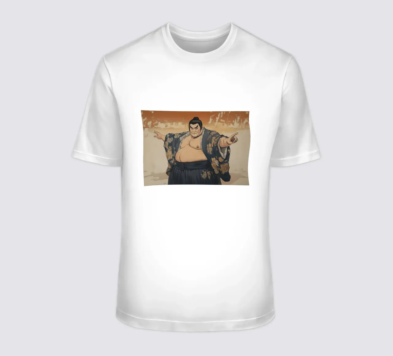 Espressione facciale del lottatore di sumo t-shirt da Carinaprint