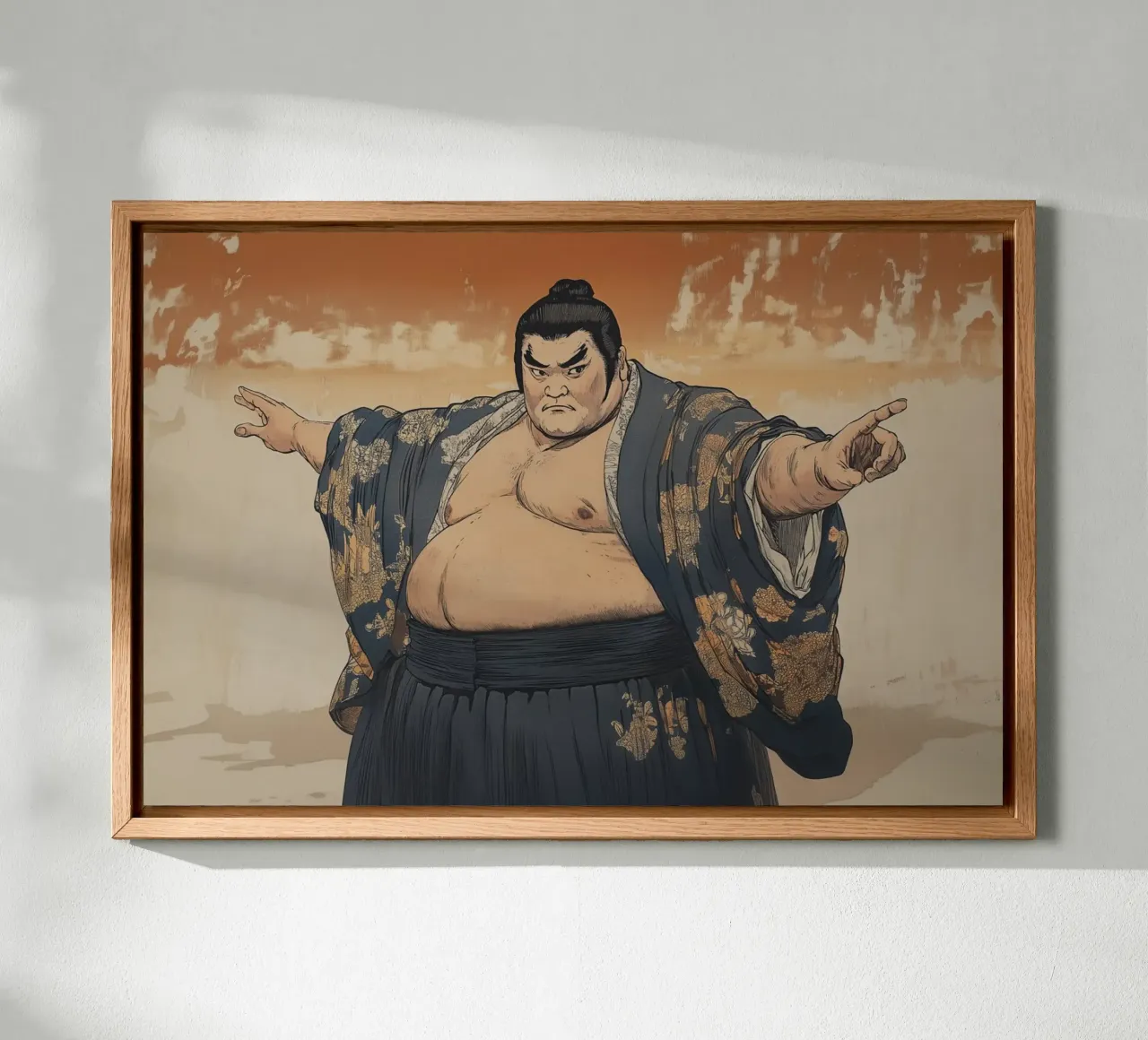 Espressione facciale del lottatore di sumo tela da Carinaprint
